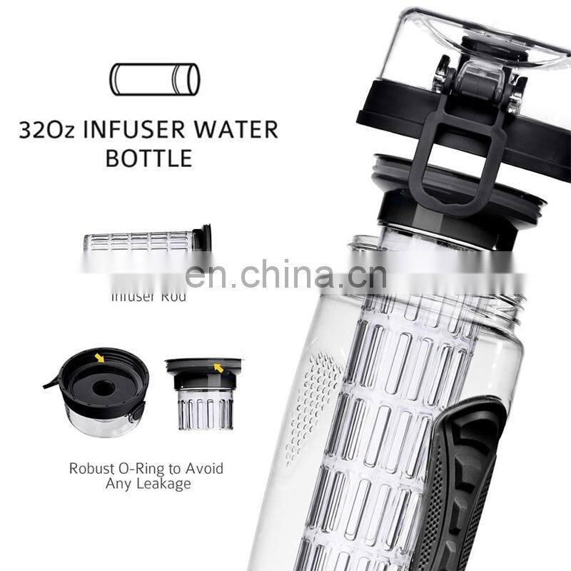 Factory Price BPA Free Tritan Juice Water Bottle With Fruit Infuser Bottle Drinking Shaker Bottles For Outdoor Fitnees