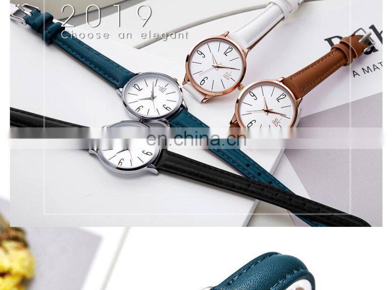 SHENGKE New Fashion Simple Style Temperature Noble Blue Women Watch Men Women Quartz Wristwatches Dropshipping