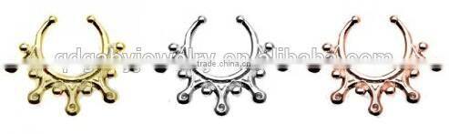 Squid tentacles 316L surgical steel septum clicker nose piercing Body Jewelry