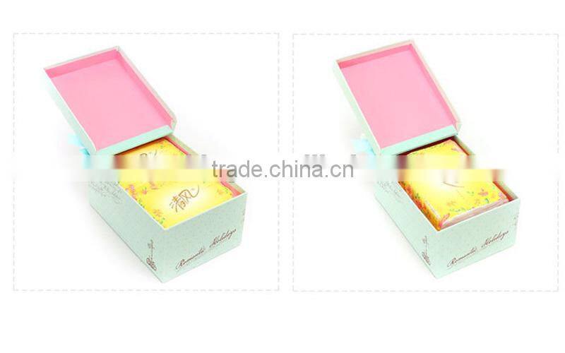green ribbon customize paper gift box