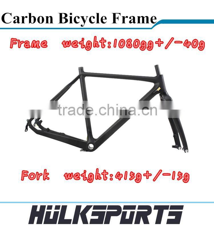 Toray T700 full road bike frame Cyclocross bicycle frame Full carbon road bike frameset 700C carbon frame and fork