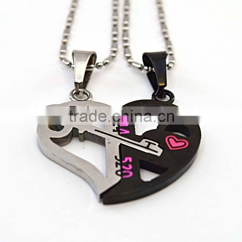 316L Stainless Steel Jewelry Couple Pendant Charms For Friends