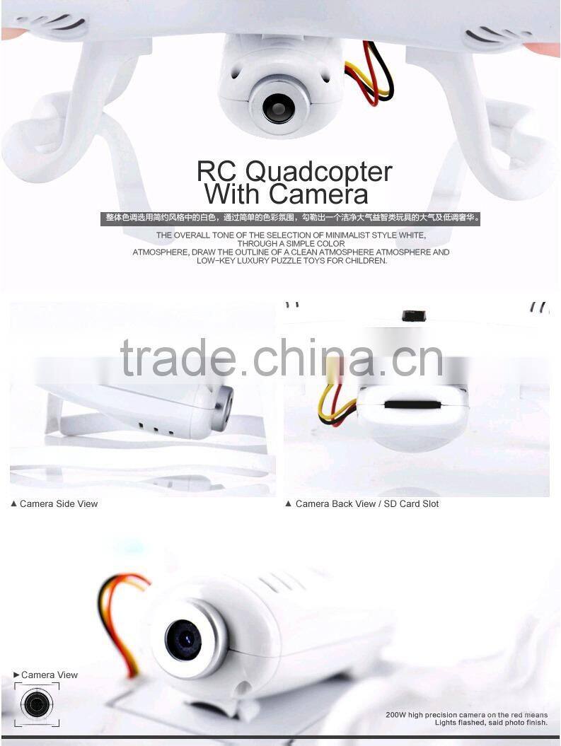 Drone 2.4G 4CH Remote Control RC Helicopter Quadcopter With 2MP HD Camera drone