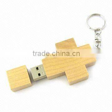 CE,FCC,ROHS approved free logo service original wooden cross usb