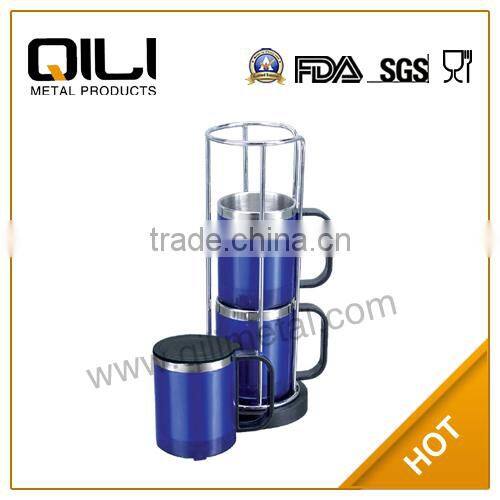 stainless steel starbucks tea water cups with holder