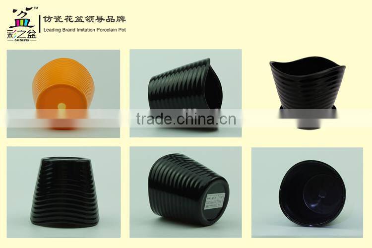 Direct manufacturer special wavy shape Caizhipen MX1301 Melamine flower pot Wholesale