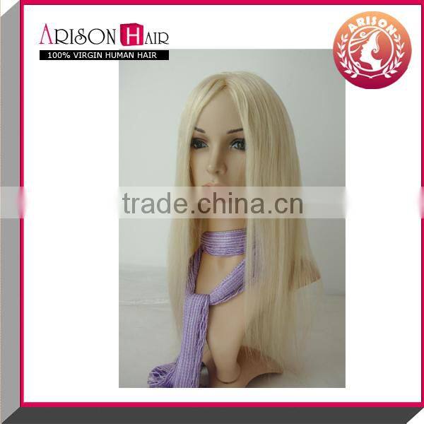 2015 HOT top sell wholesale afro kinky brazilian blonde human hair caps for making silk base full lace wig