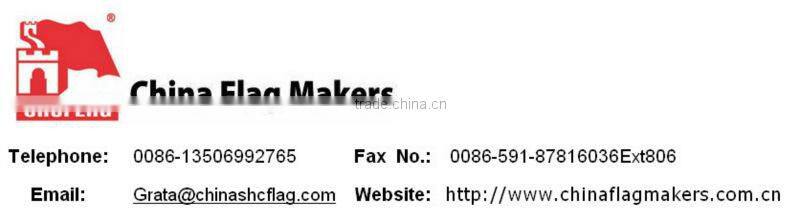 Custom 100% Polyester Table Flag With Black Plastic Base