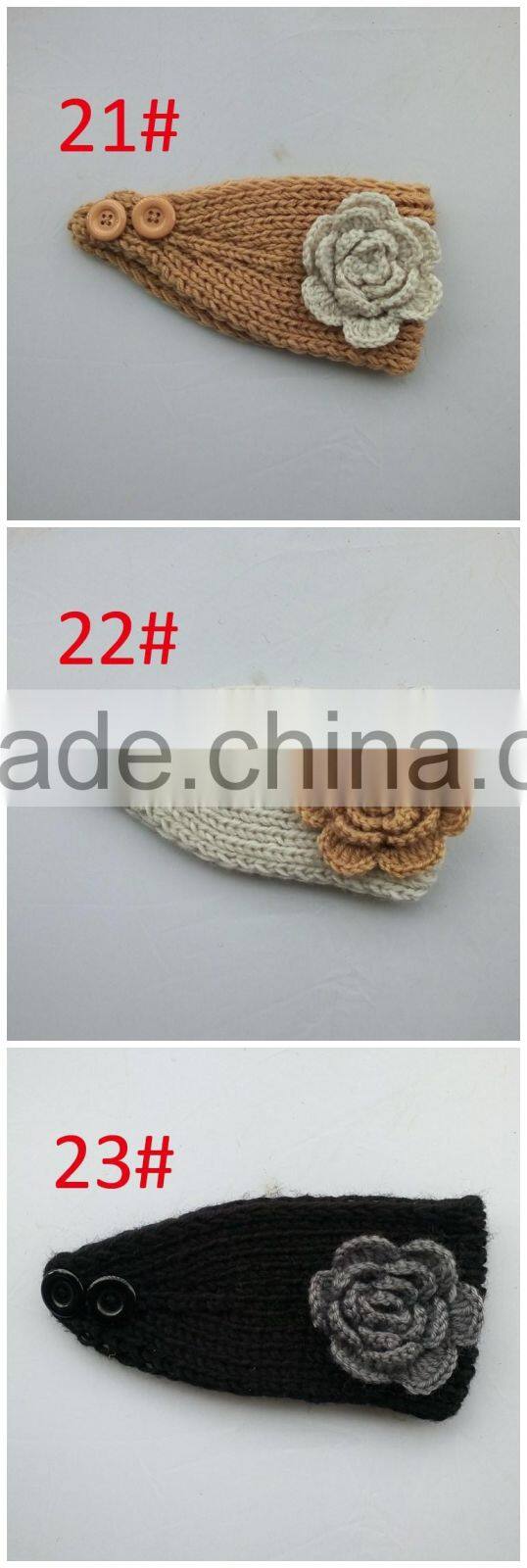 Beautiful Flower Crochet Fashion Lady Knitted Headband Headwear