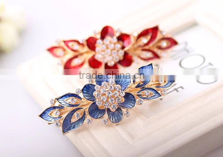 Large flowers and leaves hair clips, hair hair accessories, spring clip hair clips