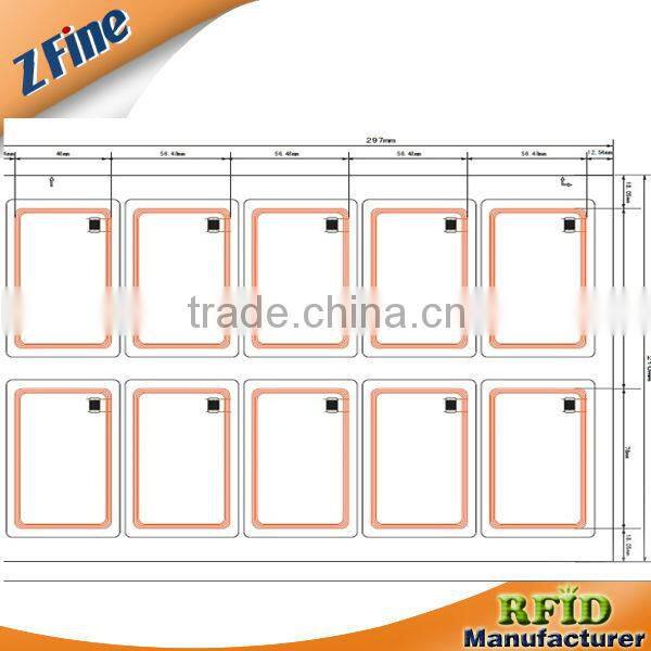 13.56MHZ 5x5 pvc sheet for RFID card making