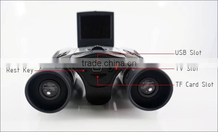 2016 Factory price high quality LI-ion battery 12MP Binocular digital camera for going out