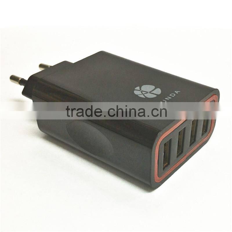 usb wall charger 4 Ports USB EU Travel Wall Charger