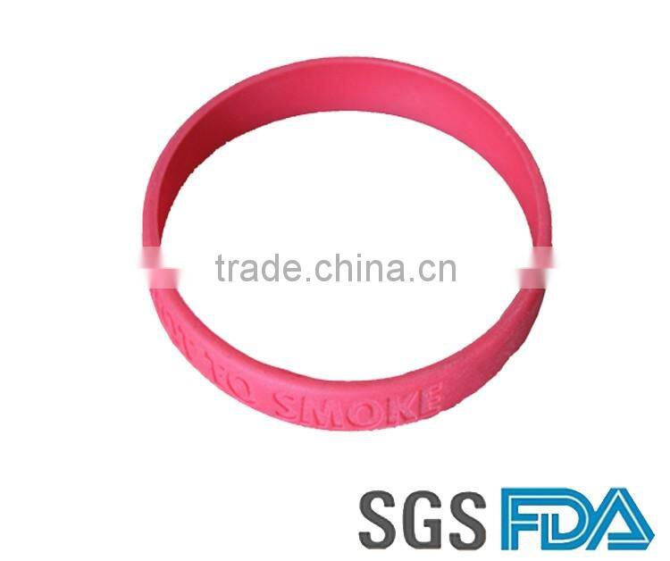 HOT silicone wrist band/personalized silicone bracelet/silicone rubber bracelet