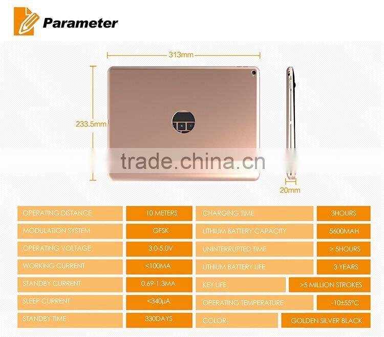 Wholesale backlit keys Bluetooth keyboard case for iPad Pro wireless clamshell Bluetooth keyboard case whosale