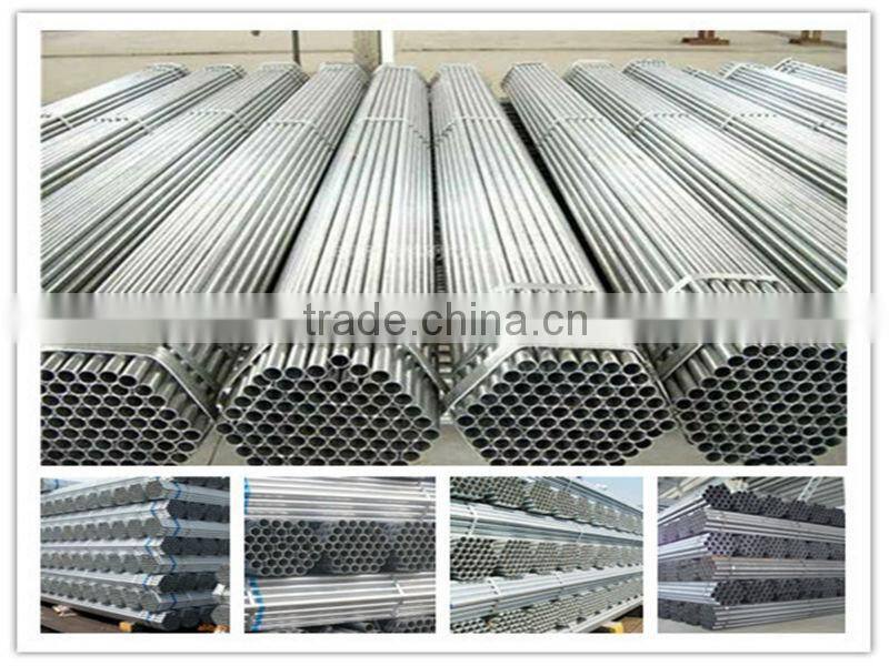 Prepainted zinc round steel tubes / Metal building material GI steel pipes for greenhouse