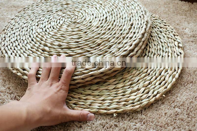 handmade natural fiber cornhusk straw seat cushion
