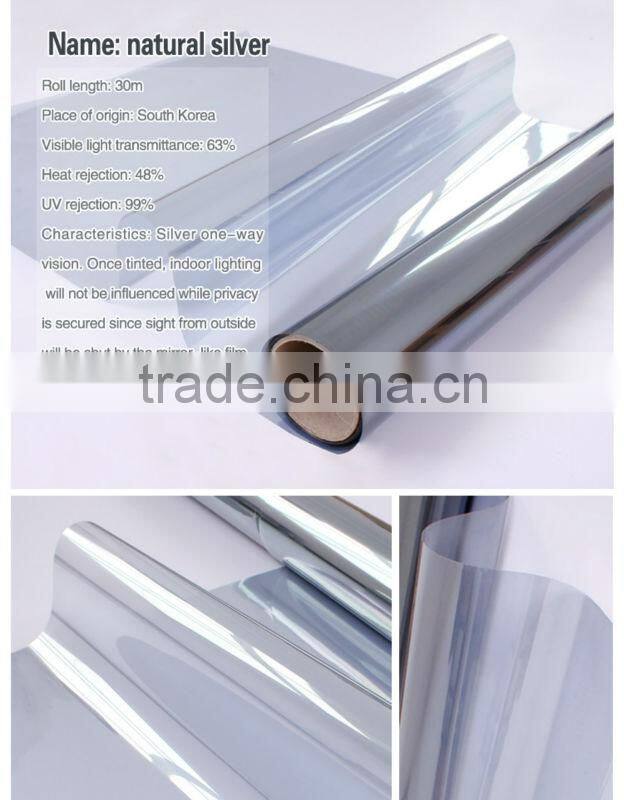 Safety Privacy Natural Silver Building Film Similar to Llumar Window Film