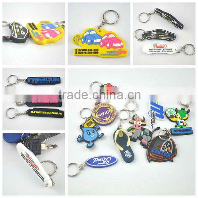 Water drop shape soft pvc keychain/custom keyrings
