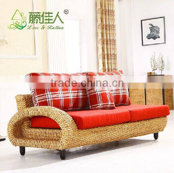 Modern Interior Wicker Handicraft Hand Woven Living Room Sofa Couch Set Natural Rattan Indoor Furniture