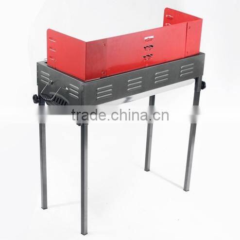 Attractive semi enclosed rectangular charcoal vertical bbq grill