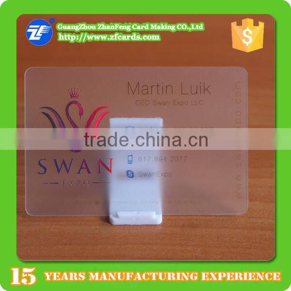Custom CR80 Transparent Business Card Printed/ Clear Card Factory