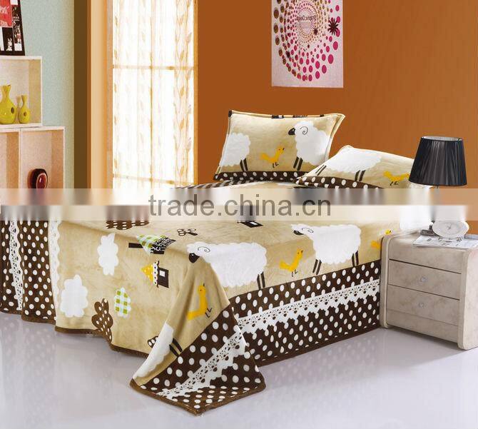 100%Polyester Printed Coral Fleece/Flannel Fleece Blanket