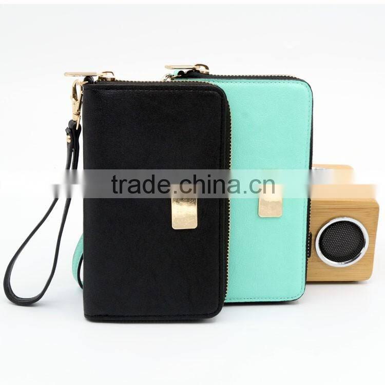 2016 latest fashionable PU leather wallet, phone 6 wallet factory directly