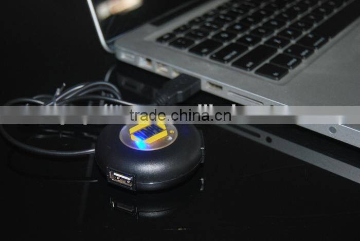 computer round 3 port LED usb hub with webkey/weblink function
