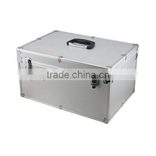 Aluminium Fligh t Case Silver DJ Tool Box 450x310x240mm Internal Divider