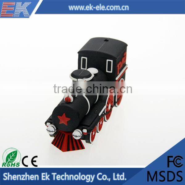 China hot sale high quality new gift custom pvc train usb stick 2.0 8GB