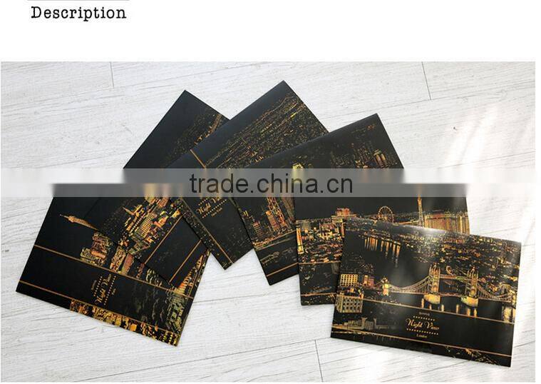 The World Best Golden Scratch Night View Series 3 Contents One Paper Free Drawing With Pen Tool Treasure Hunt Coloring Paper