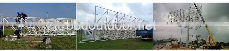 Large unipole three side billboard unipole signage