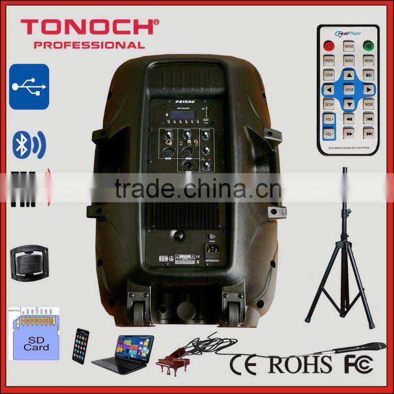 Best Seller 10 Inch 100W Karaoke Speakers With Two VHF Microphone