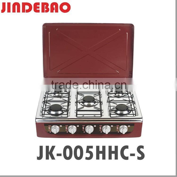 JK-005HHC-S 5 burner universal gas cooker