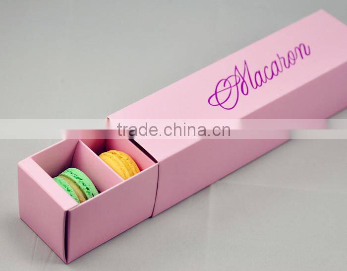 wholesale food grade white paperboard macron cake box,food packaging box