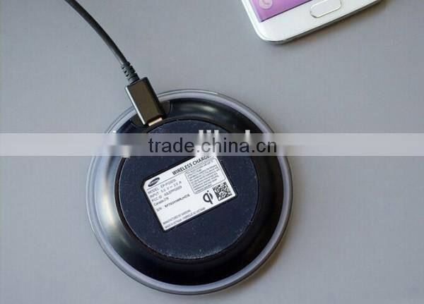 QI wireless charger and wireless mibile phone chager for samsung galaxy s6 s7 edge superthin mini design black and white