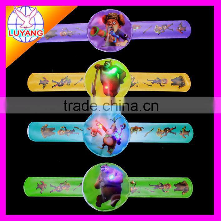 2015 LED soft pvc led slap bracelet for promotion gift PP003
