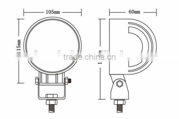 7pcs*3w High intensity Epistar Leds 4inch 12v 24v 6000K 21w led work light