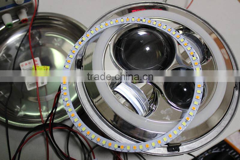 7inch Motorcycle LED Headlight Install For Harley Davidson Hi/Lo Beam Lamp Light