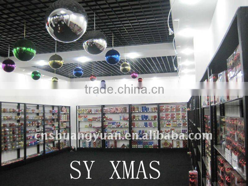 Foam christmas ball with flower ornament