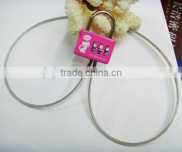 travel luggage combinaiton retractable cable password locks