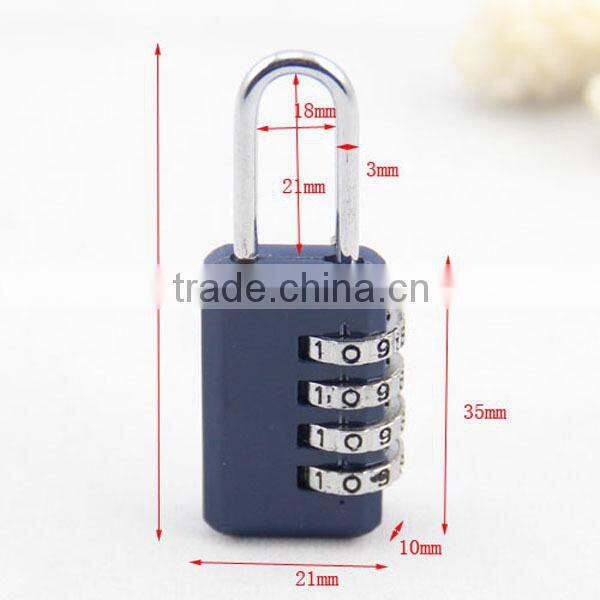 high quality travel luggage 4 dial combination lock safe