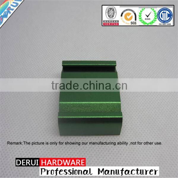 Guandong China aluminum profile cutting anoding green heatsinks h aluminium profile