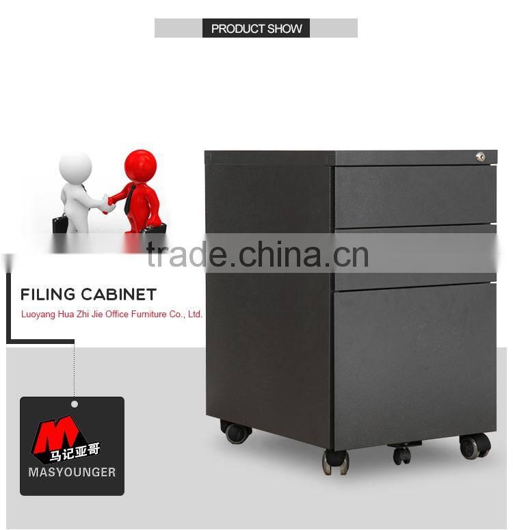 trade assurance 3 drawer steel filing pedestal with powder finish