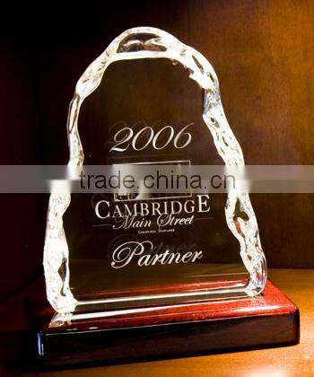 Lighted Photo Crystal Panel, Crystal Iceberg Photo Frame, Glass Picture Frame For Souvenir Gifts