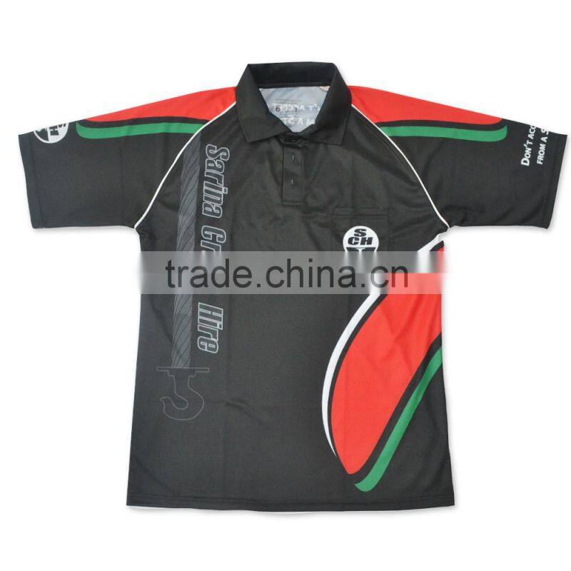100% polyester sports dri fit customized sublimation polo shirts wholesale with pocket