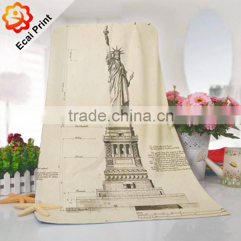 2016 comfortable dye printed promotional hotel towel
