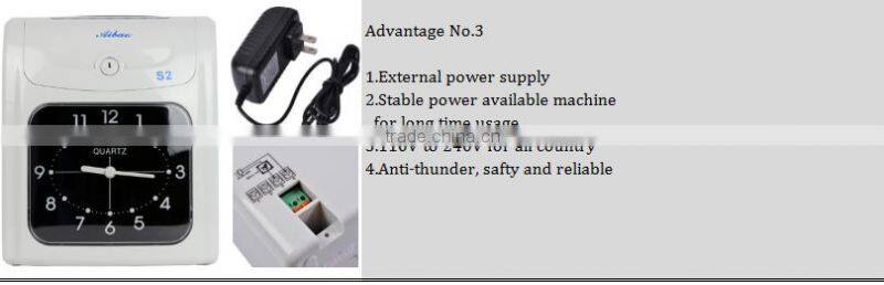 Analogue Display Punch Card time recorder attendance machine