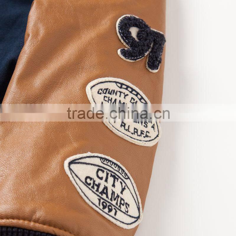 DB2748 dave bella 2015 autumn winter infant outwear baby boy padded jacket cool jacket boys fashion coat boy bassball jacket